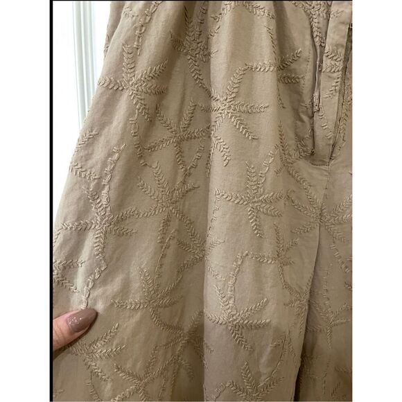 House of Harlow Barrel Twill Embroidered Pants Size Small - Picture 2 of 5